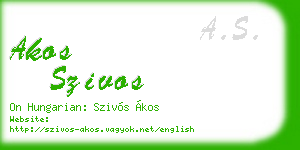 akos szivos business card